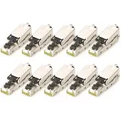 Digitus DN-93631-10, RJ-45, Hopea, Uros, Suora, Sinkki, Cat6a