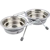 Trixie - Eat on Feet -ruokapatukka, kolinaton, 2 x 0,25 l/ø 11 cm - Kissat - Ruokailupaikat ja juoma-automaatit - Ruokabaari ja telineet