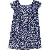 Boboli Viscose Dress Floral For Girl - Blue - 110