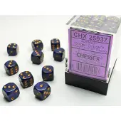 Chessex Dice Set 36xD6 12mm, Speckled Cobalt with Gold Pips