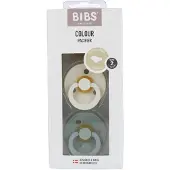 BIBS Colour Size 2: Anatomical 6+ months tutti Ivory / Sage 2 kpl