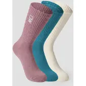 ICANIWILL Training Socks 3-pack Orchid/Lagoon/Pearl White