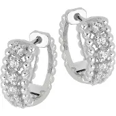 Lykken Casuals hopeiset rengaskorvakorut zirkonioilla 14 mm