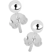 Lykken Basics hopeiset pallo nappikorvakorut 4 mm
