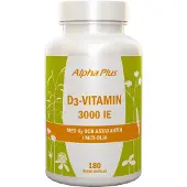 Alpha Plus D3-vitamin 3000 IE + K2 180 kpl