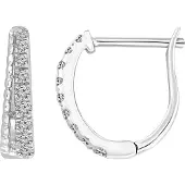 Lykken Elegance valkokultaiset timanttikorvakorut 0.16 ct