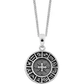 Lykken Symbols pyöreä horoskooppi kaulakoru 45 cm
