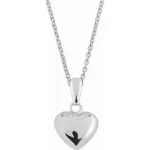 Lykken Hearts hopeinen sydänriipus ketjulla 10 mm