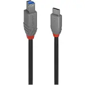 Lindy 1m USB 3.2 Type C to B Cable, Anthra Line (36666)
