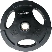 Titan Life Weight Disc Rubber. Ø50mm. Black, Levypainot Kumipäällyste