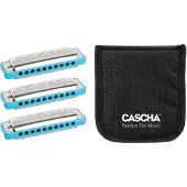 Cascha Huuliharppusetti C-G-A Ocean Rock Blues HH 2345, sininen