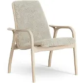 Swedese Laminett nojatuoli valkopigmentoitu tammi/lampaannahka Moonlight (beige)