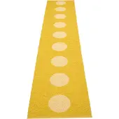 Pappelina Vera Pop matto Mustard/Pale Yellow 70 x 360cm