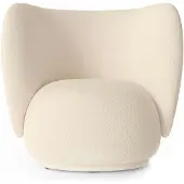 Ferm Living Rico Lounge nojatuoli Wool Boucle - Off-white