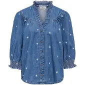 ONLY Pusero 'ONLRAYA DAISY' sininen denim / keltainen / valkoinen