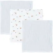 Pippi Cloth Muslin (3-Pack) - Blue - 6565 CM