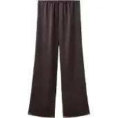 Mango Satin Straight-Fit Trousers - Brown - XL