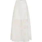 ROUGE EDIT Rouluca Hw Midi Skirt/Pf - Cream - 42