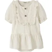 Lil´ Atelier Nbfhosa Ss Loose Body Dress Lil - Cream - 86