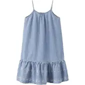 Name it Nkfhaven Dnm Anglaise Dress 1026-Ov H - Blue - 152