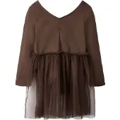 Name It Mini Nmfdaisy Ls Slim Dress - Brown - 116