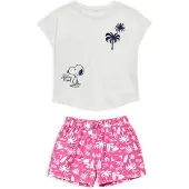 Gisela Pyjama fuksia / offwhite