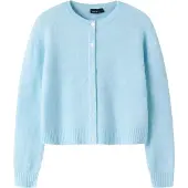 LMTD Nlfbynt Ls Knit Cardigan - Blue - 158-164