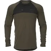 Härkila Men's Heat L/S T-shirt Willow Green/Black Kerrasto yläosat XXXL