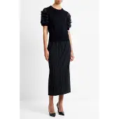 French Connection Krista Mix Stacked Ruffle Top - Black - XS