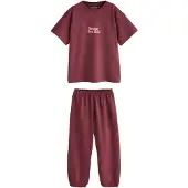 Next Yöpuku roosa / burgundin punainen