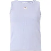 Calvin Klein Heritage Label 2X2 Baby Rib Tank - Purple - L
