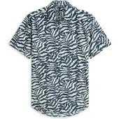 Tommy Hilfiger Papertouch Palm Ss Rf Shirt - Navy - L