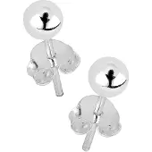 Lykken Basics hopeiset pallo nappikorvakorut 5 mm