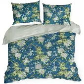 Eurofirany Vuodevaatesetti POS/ST/SPRING/68 Atlas Blue kukkakuvioinen 160x200