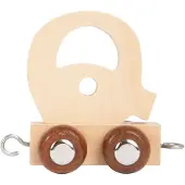 Small Foot - Wooden Letter Train - Q - 12 pieces