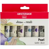 Amsterdam Pearl 6x20ml akryylivärisetti