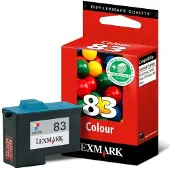 Lexmark 18LX042E Mustepatruuna 3-väri Nro 83 29ml