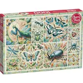 CherryPazzi Palapeli "Miniatyyristä villiluonnon mosaiikkia" 1000 osaa, hyönteis- ja perhosaiheinen