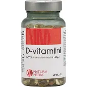 Natura Media D-vitamiiniöljykapselit 100mcg n200