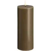 Moods & More LED pillar candle - Dark sand - 74x200 mm