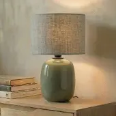 TK Lighting Pöytävalaisin Melody , Vihreä, Olohuone/ruokailutila, Tekstiili/kangas/silkki