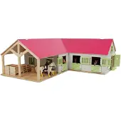 Kids Globe Hevostalli 1:24 pinkki