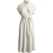 Ralph Lauren Luxe Twill-Wvn-Dresses - Cream - 44