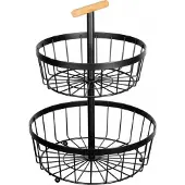 Brunbeste Metallinen hedelmäkori kahdella tasolla