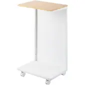 Yamazaki Tower Semi-Closed Wood Top Casters -sivupöytä