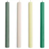 HAY Hexagon Candle kynttilä mix 4-pack Greens-whites