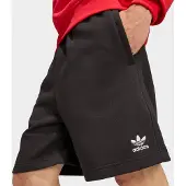 Adidas Originals Housut 'TREFOIL ESSENTIALS 7 inch FLEECE' musta / valkoinen