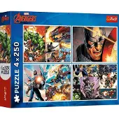 Trefl AVENGERS Palapelisetti, 4x250 palaa