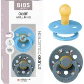 BIBS Studio Colour Bumblebee Tutti 2-pack Lateksi Koko 1, Breeze