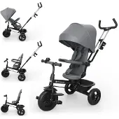 Kinderkraft Kolmipyörä Aston 2 Plus, Harmaa